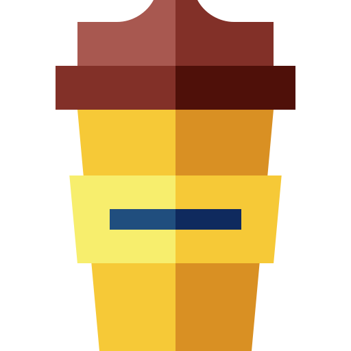 Coffee cup Basic Straight Flat icon