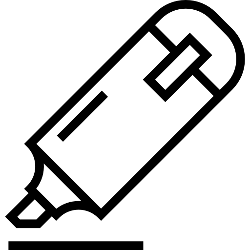 evidenziatore Maxim Flat Lineal icona