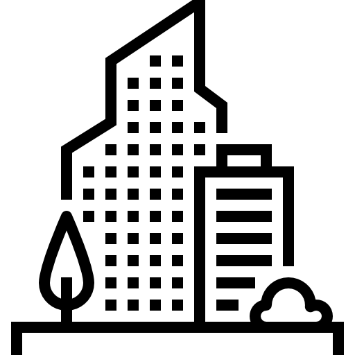 wolkenkratzer Maxim Flat Lineal icon