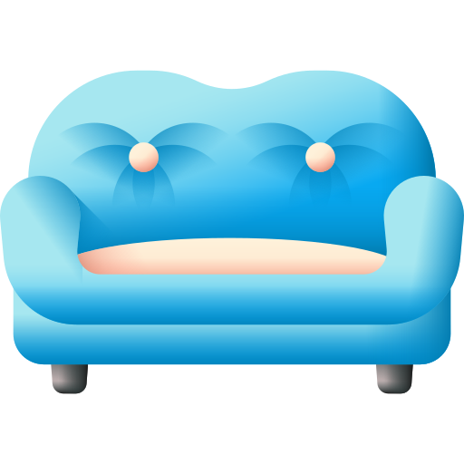 sofá 3D Color icono