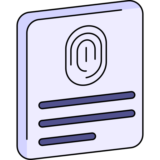 Fingerprint Generic Thin Outline Color icon