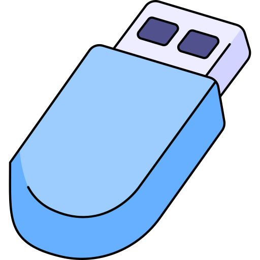 usb-stick Generic Thin Outline Color icoon
