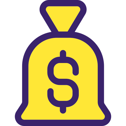 お金の袋 Generic Outline Color icon