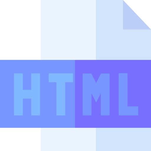 html Basic Straight Flat ikona