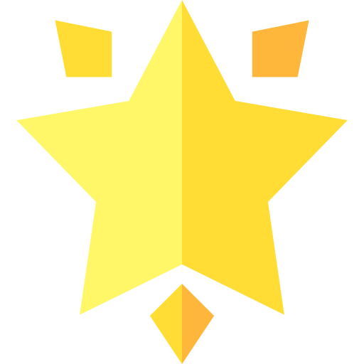 estrela Basic Straight Flat Ícone