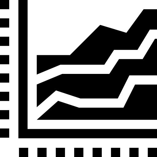 grafico ad area Basic Straight Filled icona