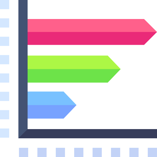grafico a barre Basic Straight Flat icona