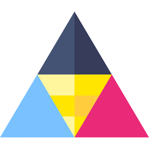 wykres piramidy Basic Straight Flat ikona
