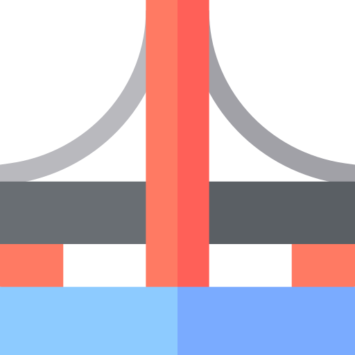 Bridge Basic Straight Flat icon