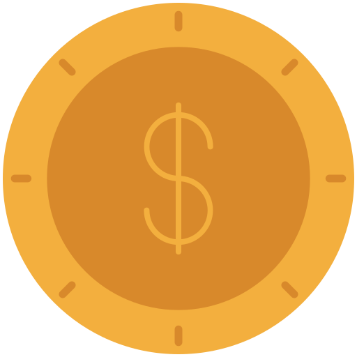 Долларовая монета Generic Flat иконка