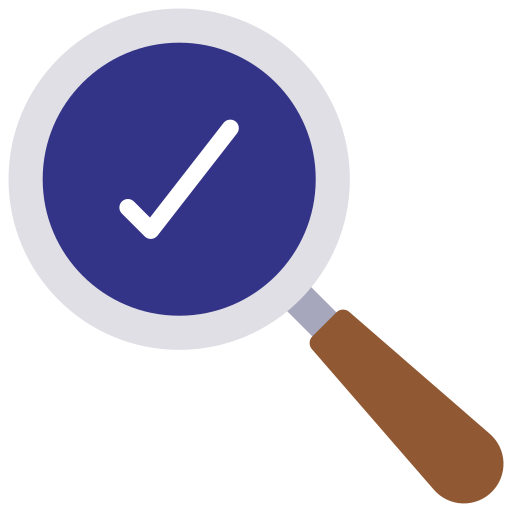 Magnifying glass Juicy Fish Flat icon