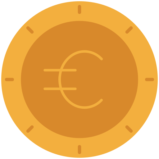 moneta in euro Generic Flat icona