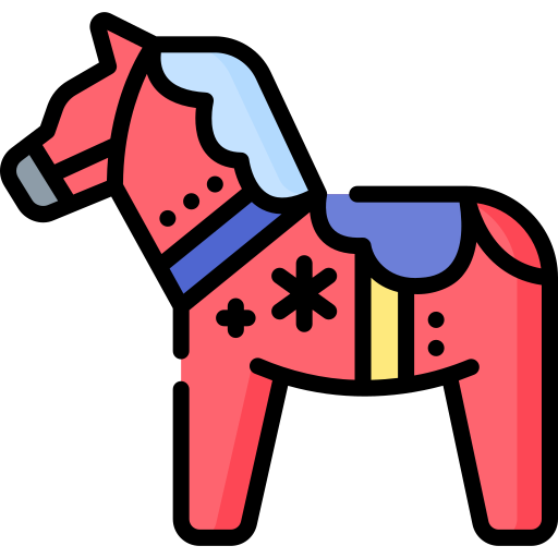 Dala horse Special Lineal color icon