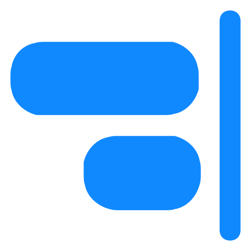 Align right Generic Blue icon