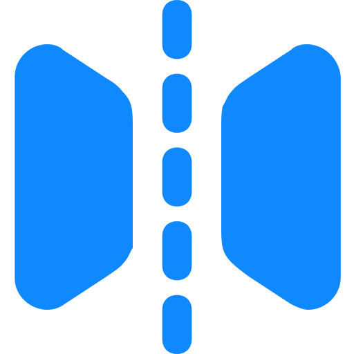 horizontal spiegeln Generic Blue icon