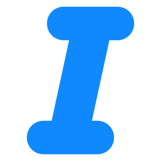 kursiv Generic Blue icon