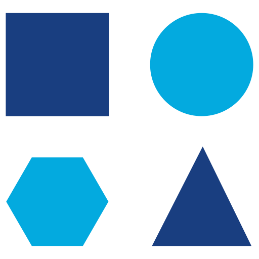geometrische vormen Generic Blue icoon