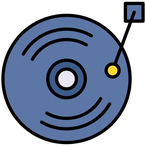 disco de vinilo Generic color lineal-color icono