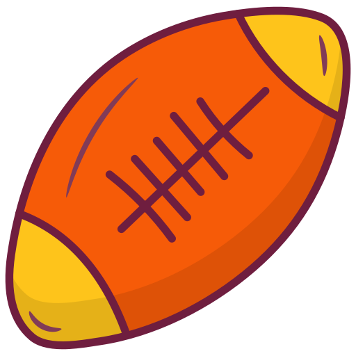 rugby Generic Hand Drawn Color icono