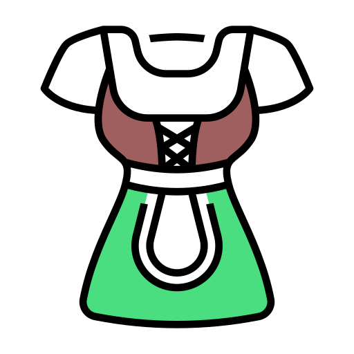 falda acampanada Generic Outline Color icono