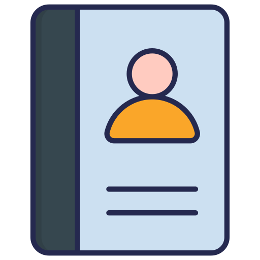 Address book Generic Outline Color icon