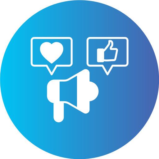 marketing mediów społecznościowych Generic Flat Gradient ikona