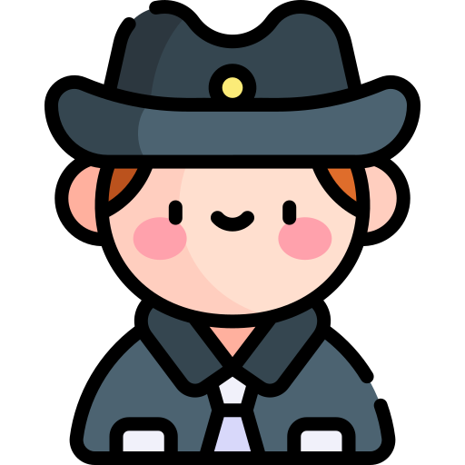 Sheriff Kawaii Lineal color icon