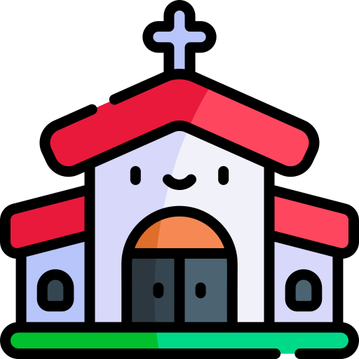 Church Kawaii Lineal color icon