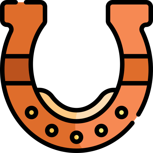 herradura Kawaii Lineal color icono