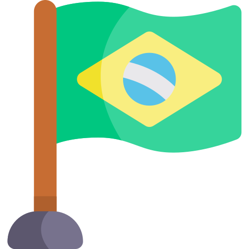 brasil Kawaii Flat icono