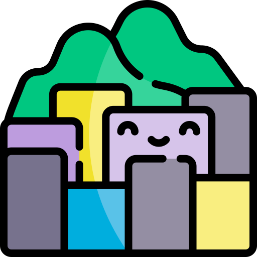 Favela Kawaii Lineal color icon