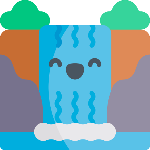 Waterfall Kawaii Flat icon