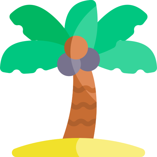 코코넛 나무 Kawaii Flat icon