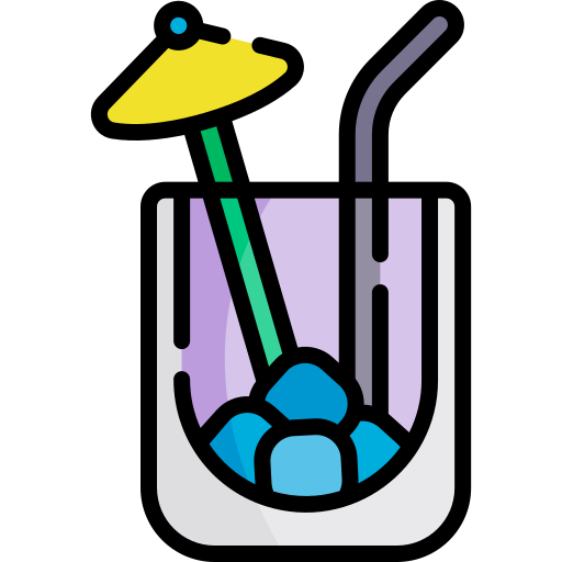 Cocktail Kawaii Lineal color icon