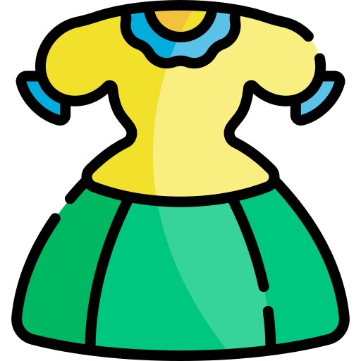 vestito Kawaii Lineal color icona