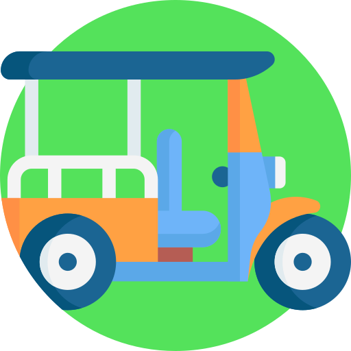 Tuk tuk Detailed Flat Circular Flat icon