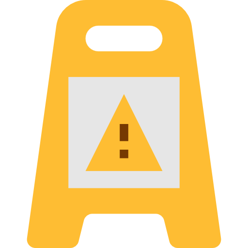 Warning sign mynamepong Flat icon