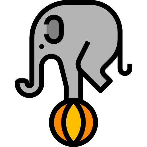 elefante mynamepong Lineal Color icono