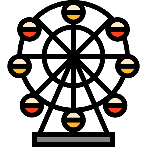 rueda de la fortuna mynamepong Lineal Color icono