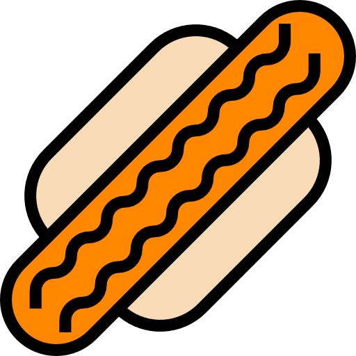 hotdog mynamepong Lineal Color ikona