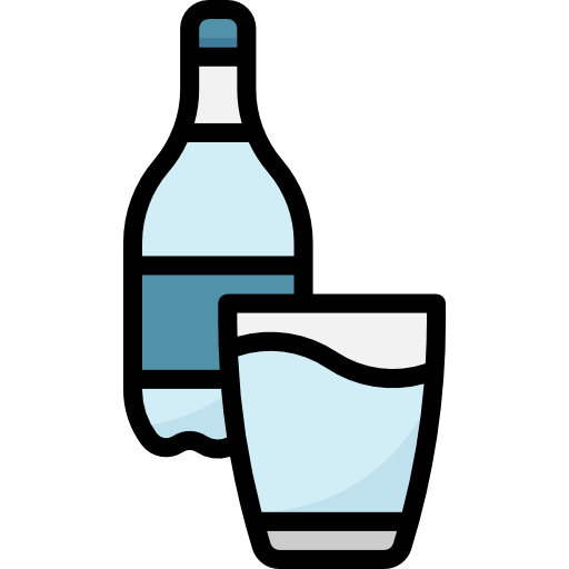Water glass mynamepong Lineal Color icon