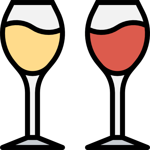와인 잔 mynamepong Lineal Color icon