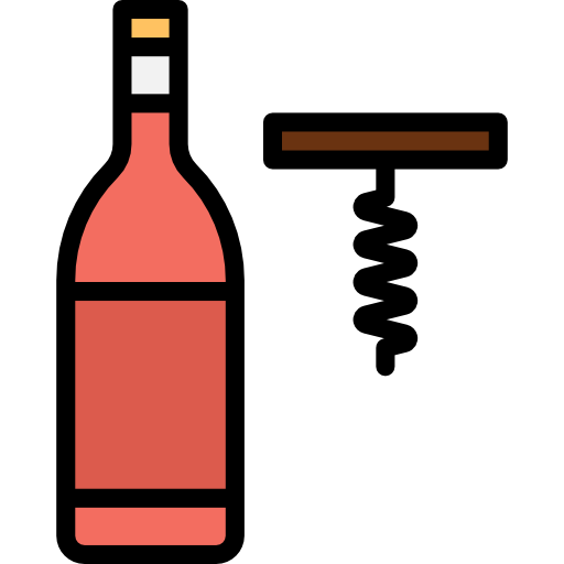 Wine bottle mynamepong Lineal Color icon
