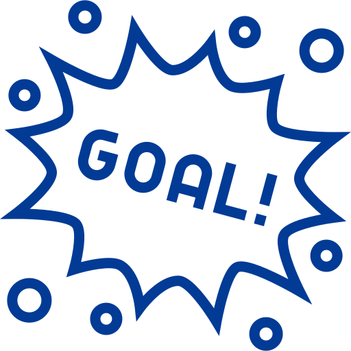 Goal Detailed bright Lineal icon