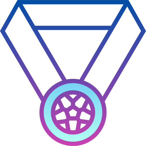 médaille Detailed bright Gradient Icône