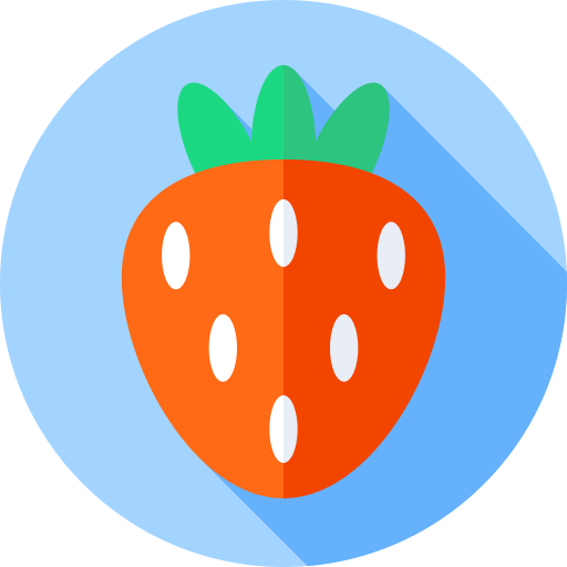 fraise Flat Circular Flat Icône