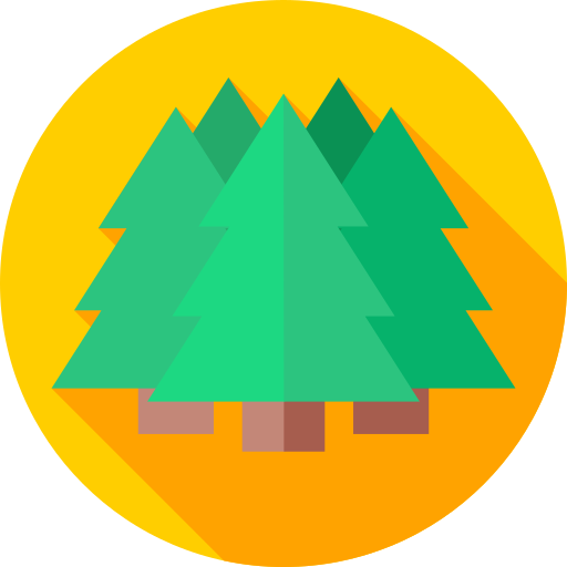 bosque Flat Circular Flat icono