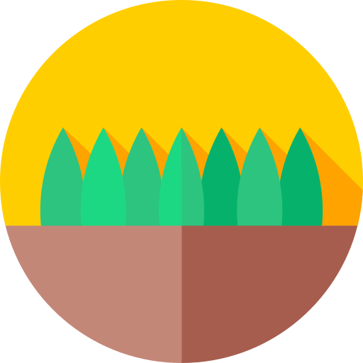 hierba Flat Circular Flat icono