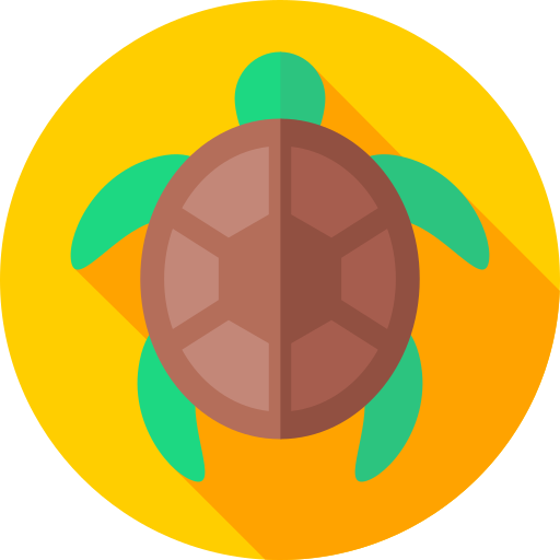 tartaruga Flat Circular Flat Ícone