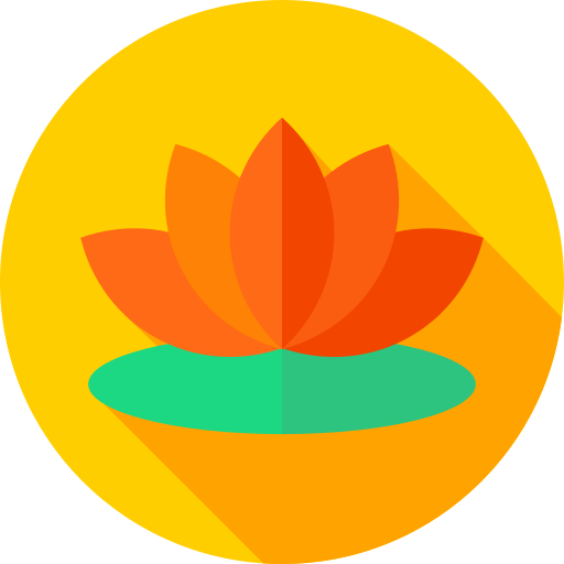 flor de lotus Flat Circular Flat Ícone